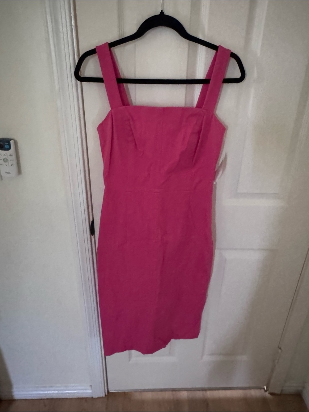 Vince Camuto Hot Pink Square-Neck Sheath Dress